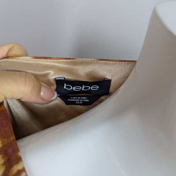 Bebe Kimono Sleeve Mini Dress – Size Small – Abstract Animal Print - Picture 7 of 9